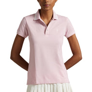 RLX Ralph Lauren Women's Tour Pique Polo Shirt - Garden Pink/White/Pale Blue