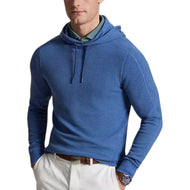 RLX Ralph Lauren Performance Waffle Knit Golf Hoodie - Fog Blue Heather