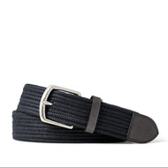 RLX Ralph Lauren Leather Trim Webbed Golf Belt - Polo Black