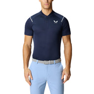 Castore Pinnacle LVS Engineered Knit Polo Golf Shirt - Midnight Navy/White