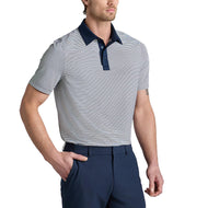 G/Fore Feeder Stripe Fine Tech Jersey Golf Polo Shirt - Twilight