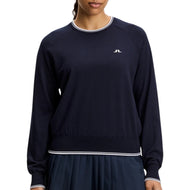 J.Lindeberg Women's Clarissa Windbreaker Golf Sweater - JL Navy