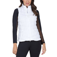 IBKUL Women's Solid Golf Vest - White