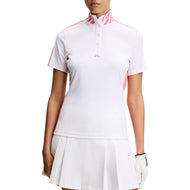 J.Lindeberg Women's Pip Golf Polo Shirt - White