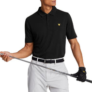 Lyle & Scott Golf Grid Polo Shirt - Jet Black