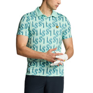 Lyle & Scott LS Monogram Printed Golf Polo Shirt - Shoreline