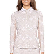 Golftini Women's Cool Girl Long Sleeve Golf Polo Shirt - Sand Bar