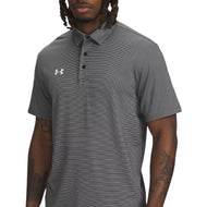 Under Armour Playoff Stripe Golf Polo Shirt - Midnight Navy/White