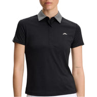 J.Lindeberg Women's Cara Printed Golf Polo Shirt - Black