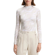 J.Lindeberg Women's Ella Print Compression Top - Bunker Fade Moonbeam/White