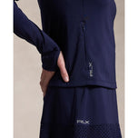RLX Ralph Lauren Women's Eyelet Performance Quarter-Zip Pullover - Refined Navy