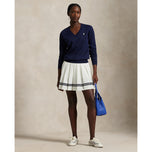 RLX Ralph Lauren Women's Cotton Blend V-Neck Golf Jumper - Refined Navy