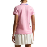 RLX Ralph Lauren Women's Tour Pique Golf Shirt - Light Pink/Ceramic White/Blue Mist