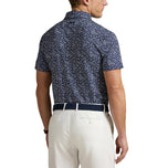 RLX Ralph Lauren Printed Lightweight Airflow Golf Polo Shirt - Micro Toss Floral Refined Navy