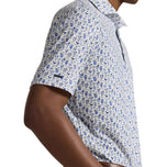RLX Ralph Lauren Printed Lightweight Airflow Golf Polo Shirt - White Navy Chin Chin Rlx