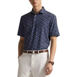 RLX Ralph Lauren Printed Lightweight Airflow Golf Polo Shirt - Refined Navy Chin Chin Rlx