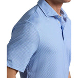 RLX Ralph Lauren Printed Lightweight Airflow Golf Polo Shirt - Fall Blue Magnolia Diamond