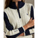 RLX Ralph Lauren Women's Cable Knit Quarter Zip Pullover - Antique White/Refined Navy