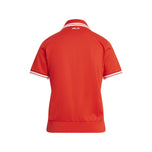 RLX Ralph Lauren Women's Tour Pique Golf Shirt - Bright Poppy/Ceramic White