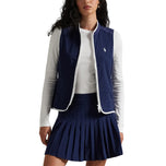RLX Ralph Lauren Women's Tech Terry Golf Vest - Refined Navy/Ceramic White
