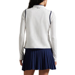 RLX Ralph Lauren Women's Tech Terry Golf Vest - Ceramic White/Refined Navy