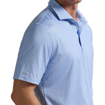 RLX Ralph Lauren Printed Lightweight Airflow Golf Polo Shirt - Office Blue Divot Dot