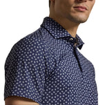 RLX Ralph Lauren Printed Lightweight Airflow Golf Polo Shirt - Refined Navy Links Deco