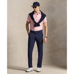 RLX Ralph Lauren Printed Lightweight Airflow Golf Polo Shirt - Carmel Pink Magnolia Diamond