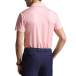 RLX Ralph Lauren Printed Lightweight Airflow Golf Polo Shirt - Carmel Pink Magnolia Diamond