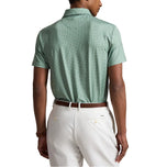RLX Ralph Lauren Printed Lightweight Airflow Golf Polo Shirt - Outback Green Bulldog Foulard