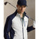 RLX Ralph Lauren Colour Block Windbreaker Golf Jacket - Ceramic White/Refined Navy