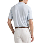 RLX Ralph Lauren Classic Fit Printed Airflow Golf Polo Shirt - Office Blue Square Key