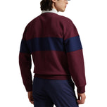 RLX Ralph Lauren Classic Fit Double-Knit Tech Collar Pullover - Rich Ruby/Refined Navy