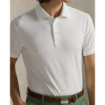 RLX Ralph Lauren Tailored Fit Lightweight Airflow Golf Polo Shirt - Ceramic White