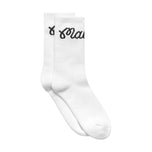 Malbon Bon Script Golf Socks - White