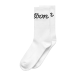 Malbon Bon Script Golf Socks - White