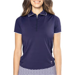 Golftini Women's Capri Golf Polo - Navy / White