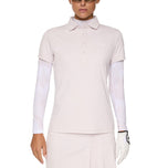 J.Lindeberg Women's Cassie Golf Polo Shirt - Grey Lilac