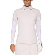 J.Lindeberg Women's Cassie Golf Polo Shirt - Grey Lilac