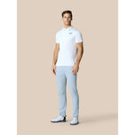 Castore Pinnacle Engineered Knit Polo Golf Shirt - White/Midnight Navy