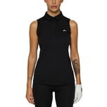 J.Lindeberg Women's Dena Sleeveless Golf Polo Shirt - Black