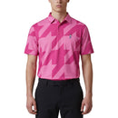 Eastside Golf Snap Placket Houndstooth Polo Shirt - Fuschia