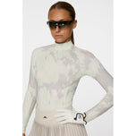 J.Lindeberg Women's Ella Print Compression Golf Shirt - Warp Ambrosia