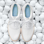 Cole Haan Women's ØriginalGrand Shortwing Golf Shoe - Optic White/Bluebell