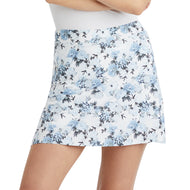 G/Fore Women's Photo Floral Silky Tech Nylon A-Line Golf Skort - Snow