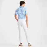 G/Fore Blossom Rib Collar Tech Golf Polo Shirt - Cielo