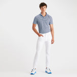 G/Fore Feeder Stripe Pique Golf Polo Shirt  - Sky/Twilight