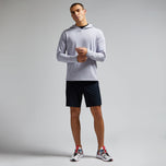 G/Fore Brushed Back Tech Golf Hoodie - Light Grey Melange