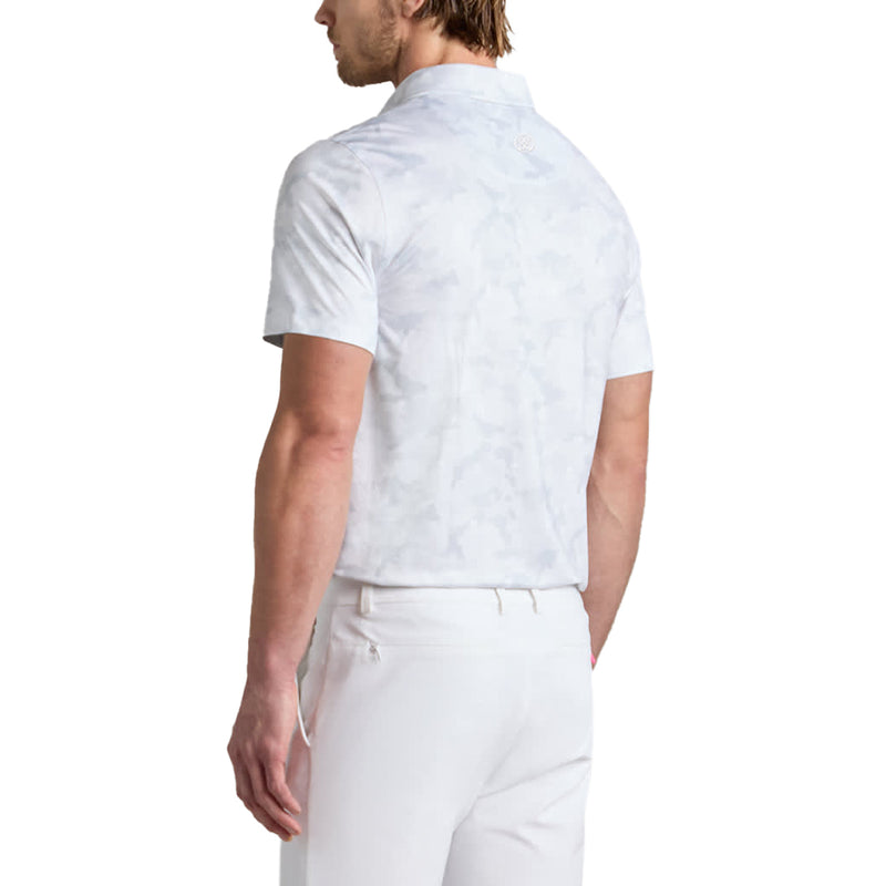 G/Fore Icon Camo Tech Jersey Golf Polo Shirt - Snow