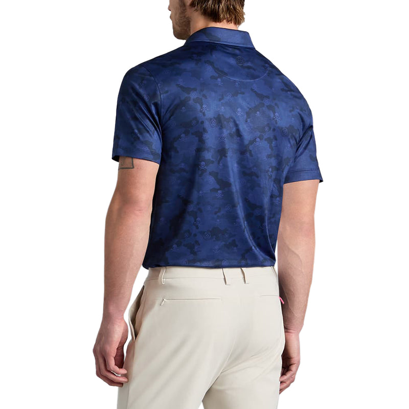 G/Fore Icon Camo Tech Jersey Golf Polo Shirt - Twilight